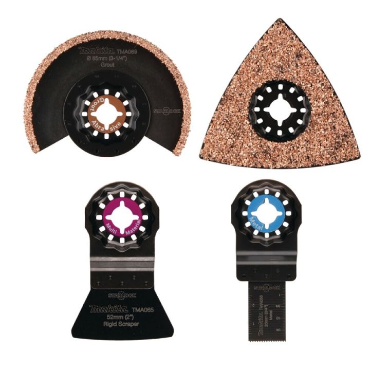 Flísaaukahlutasett fyrir fjölnotavél Makita B-67496 4stk