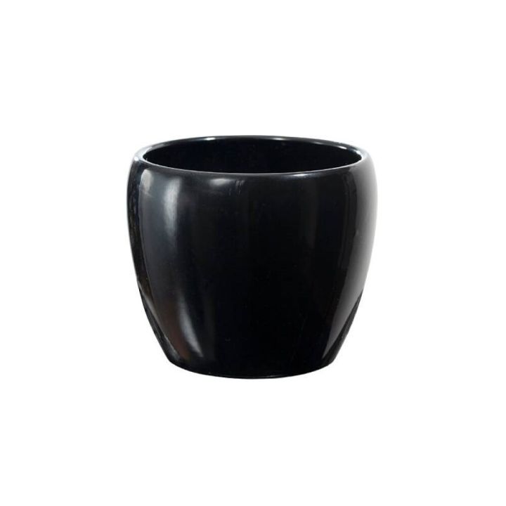 Blómapottur Costa svartur 8cm Scan-Pot