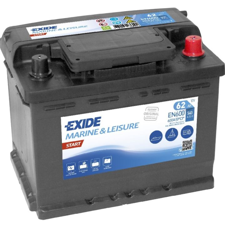 Rafgeymir 12V 62Ah 600A Exide