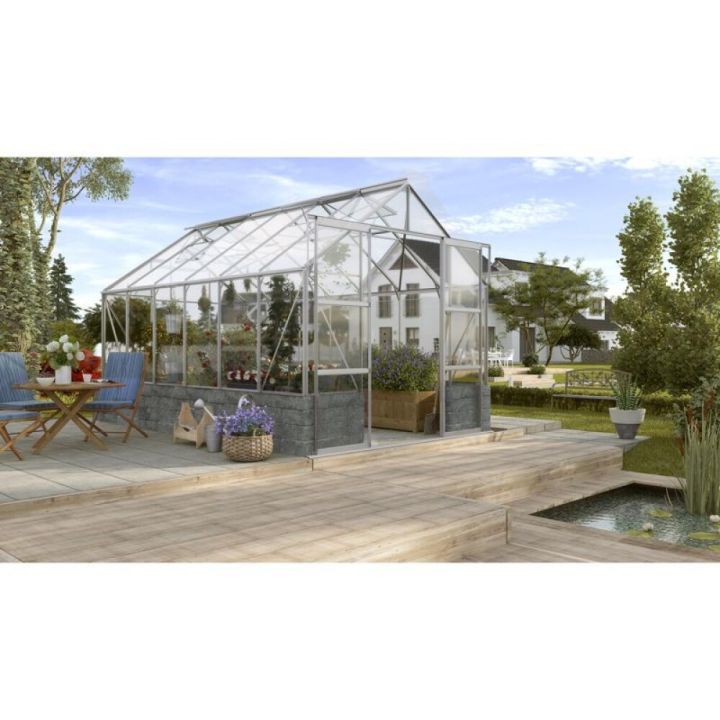 Gróðurhús Cassandra 9,9 m² ál 3 mm hert gler