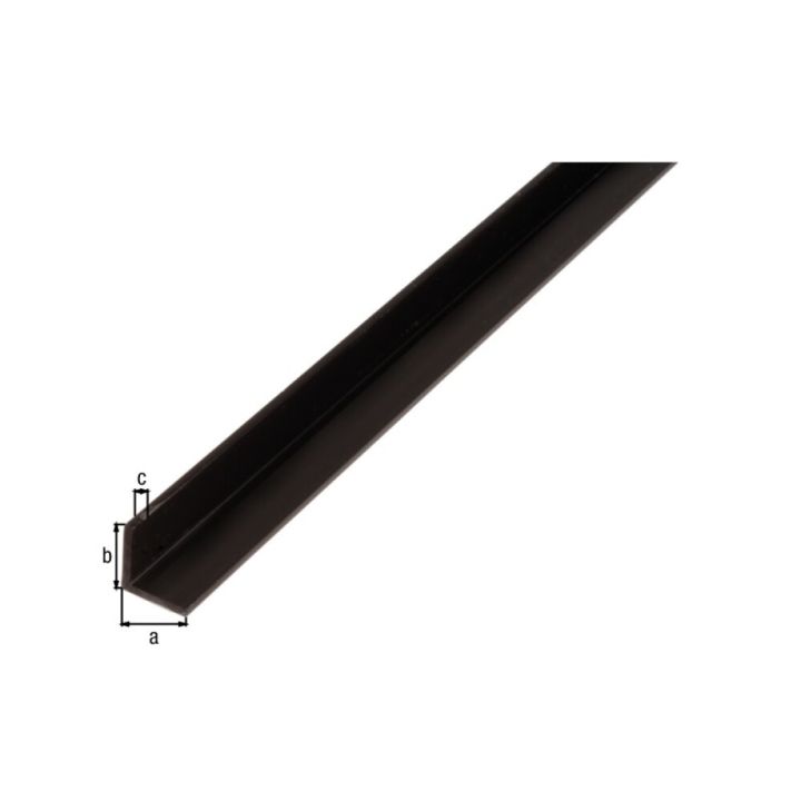 Vinkill PVC 20x20x1,5 mm 1 m svartur