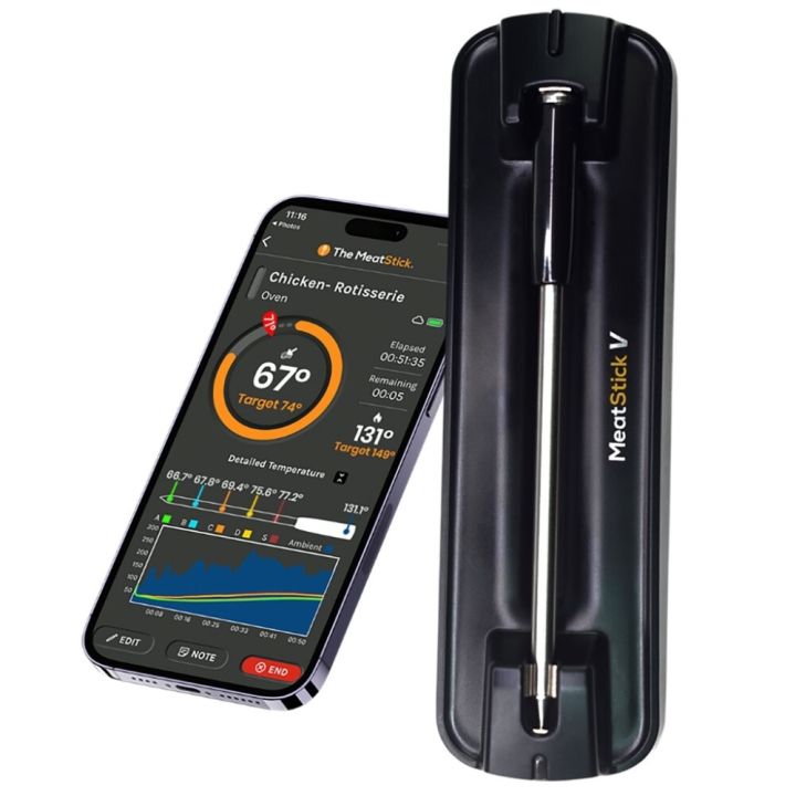 Grillhitamælir Meatstick 5 með appi