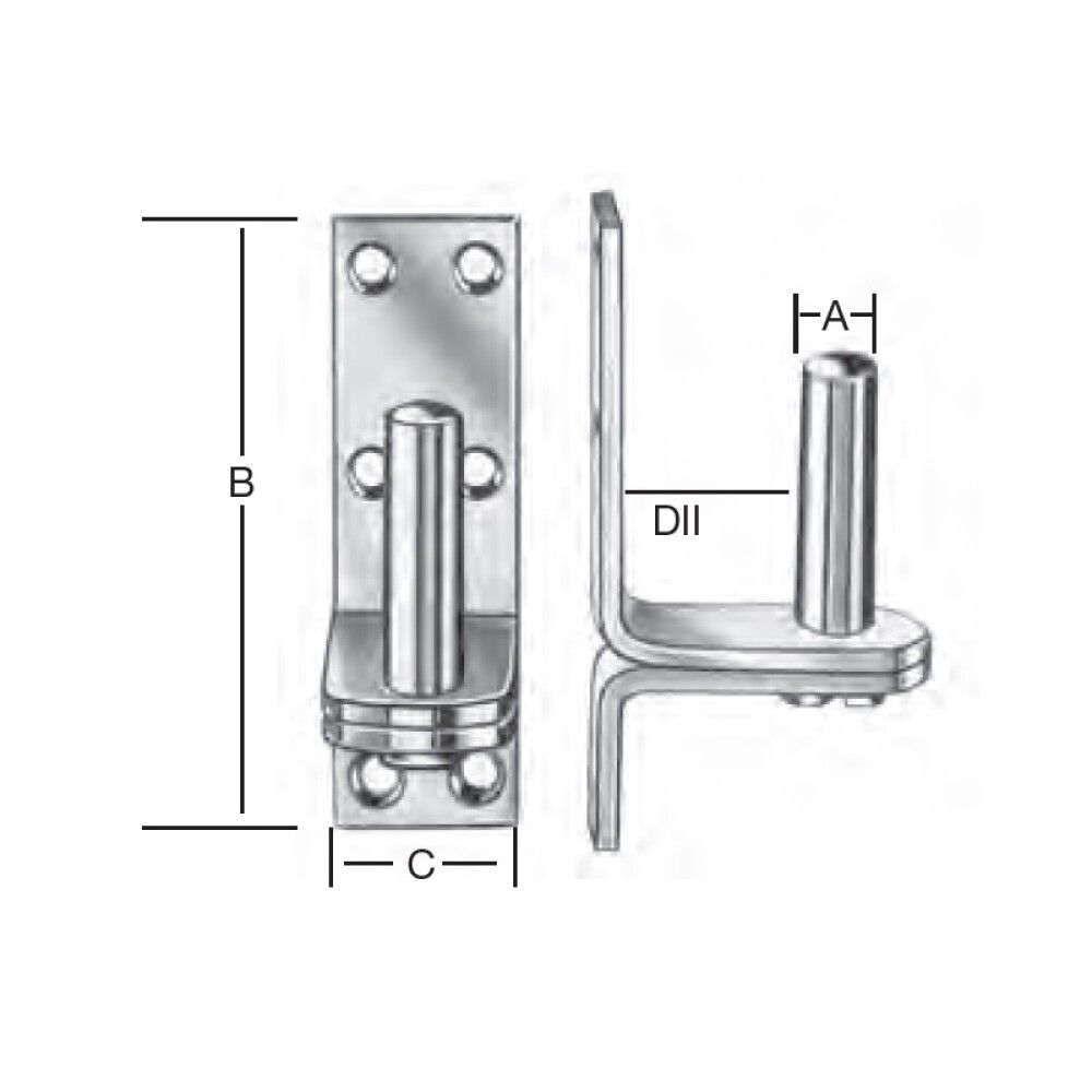 Veggfesting fyrir grindarlöm 10x85x33x26mm Vormann galv.