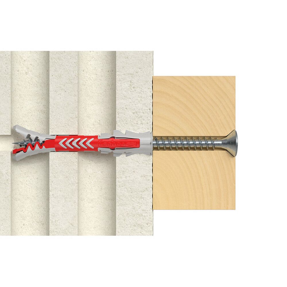 Tappar alhliða Duopower Fischer 6x30mm 50stk með skrúfum