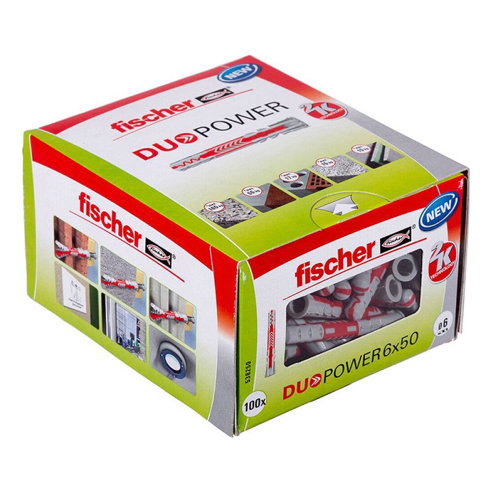 Tappar alhliða Duopower Fischer 6x50mm 100stk