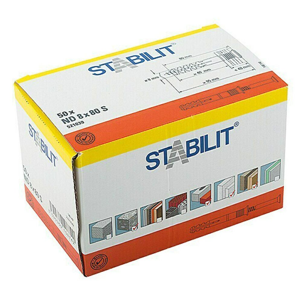 Múrtappi 8x80mm Stabilit 50stk