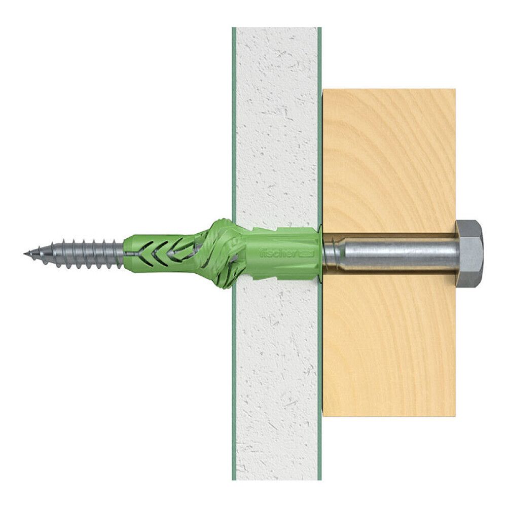 Múrtappar UX R Fischer grænn 8x50mm 10stk