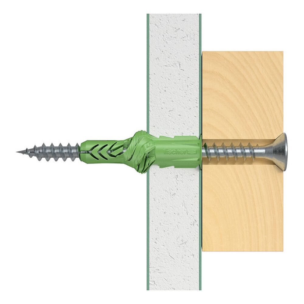 Múrtappar UX R Fischer grænn 6x50mm 20stk