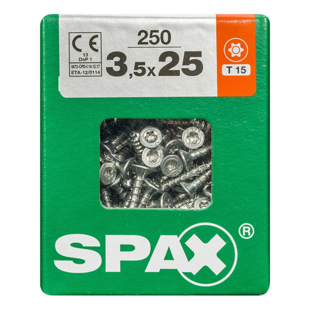 Tréskrúfur TX20 Ø3,5x25 mm 250 stk Spax wirox