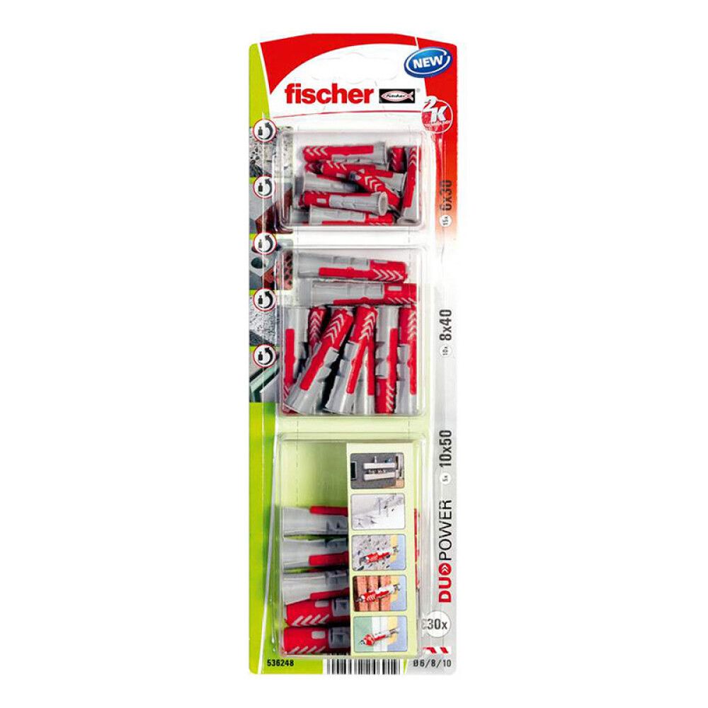 Múrtappi 6/8/10mm Fischer Duopower sett