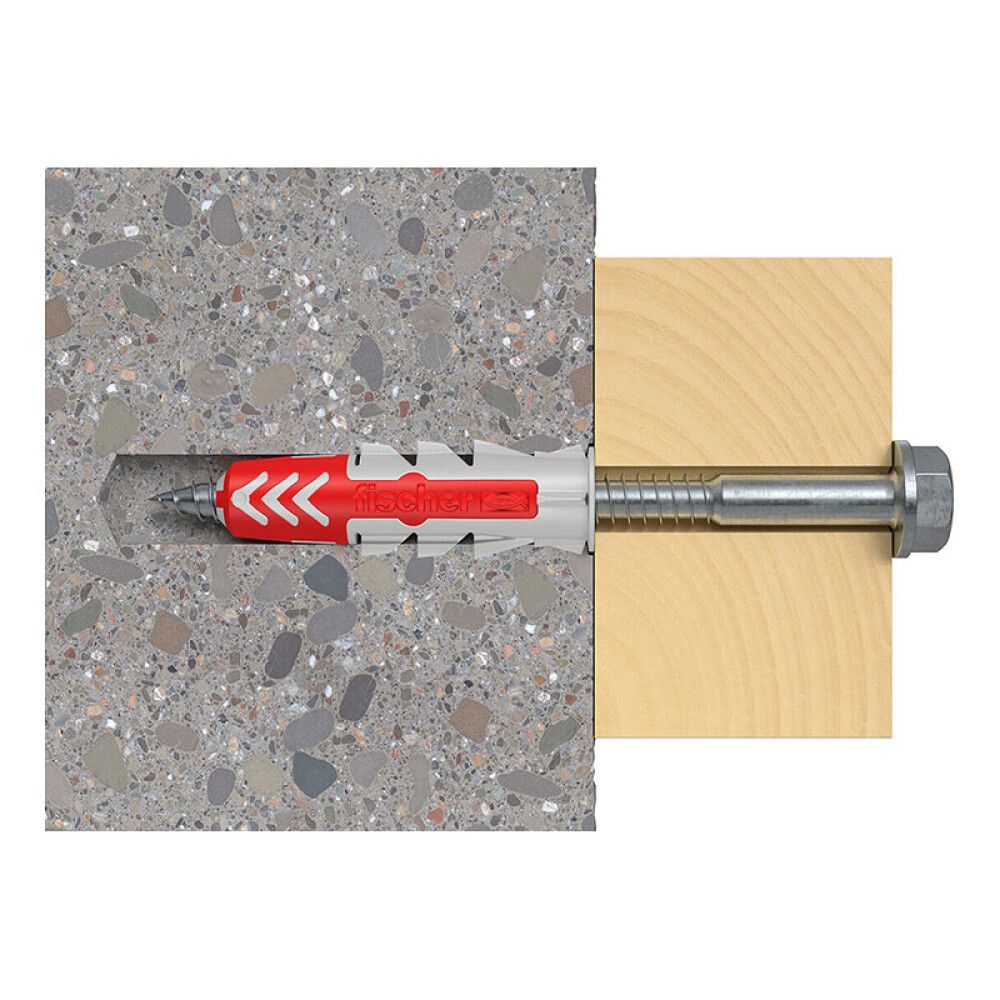 Múrtappi 10x50mm Fischer Duopower 4stk með skrúfum