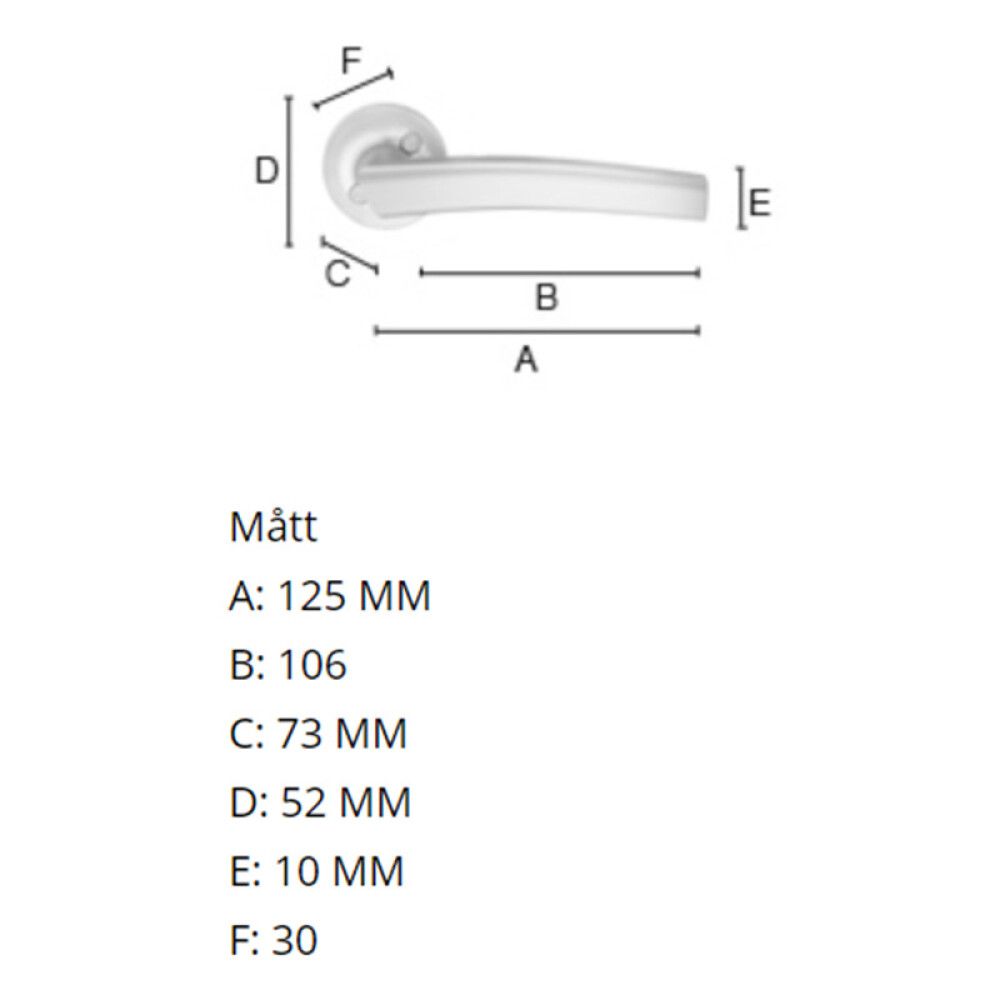 Hurðarhúnn utandyra Beslagsboden B138M burstað stál