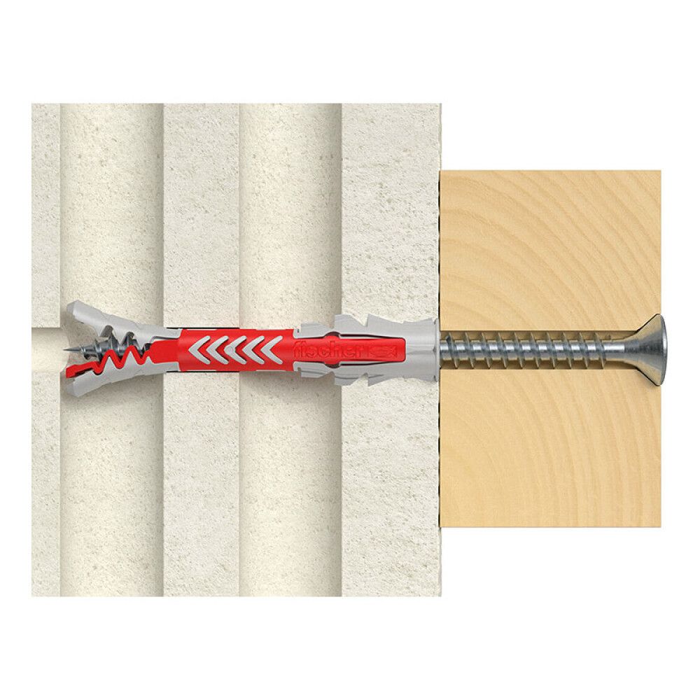 Múrtappi 6x30mm Fischer Duopower 6stk með vinkilkrók