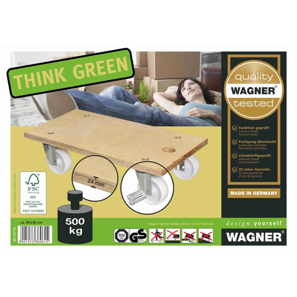 Flutningsbreti 590x300mm Wagner 500kg