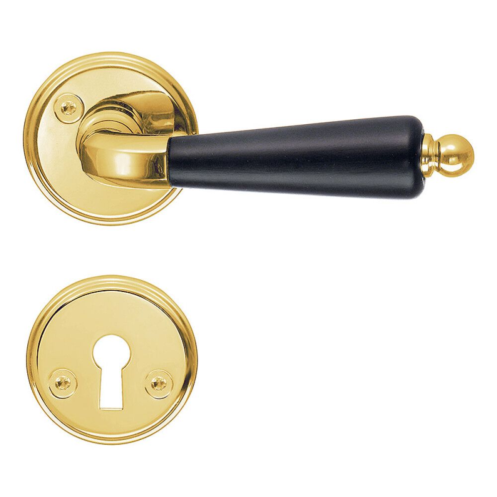 Hurðarhúnn inni Beslagsboden B279BPNS messing/svartur