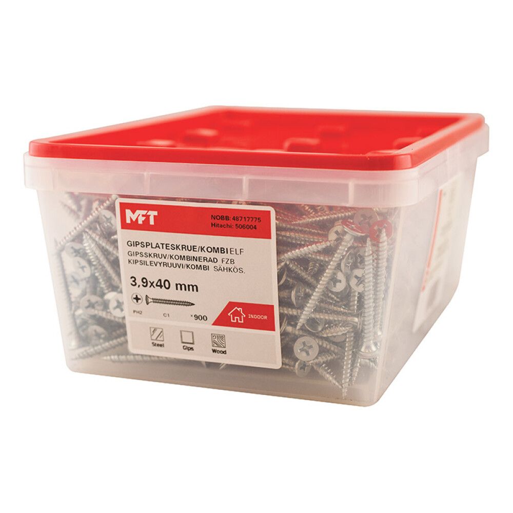 Gipsskrúfur PH2 3,9x40 mm 900 stk MFT C1