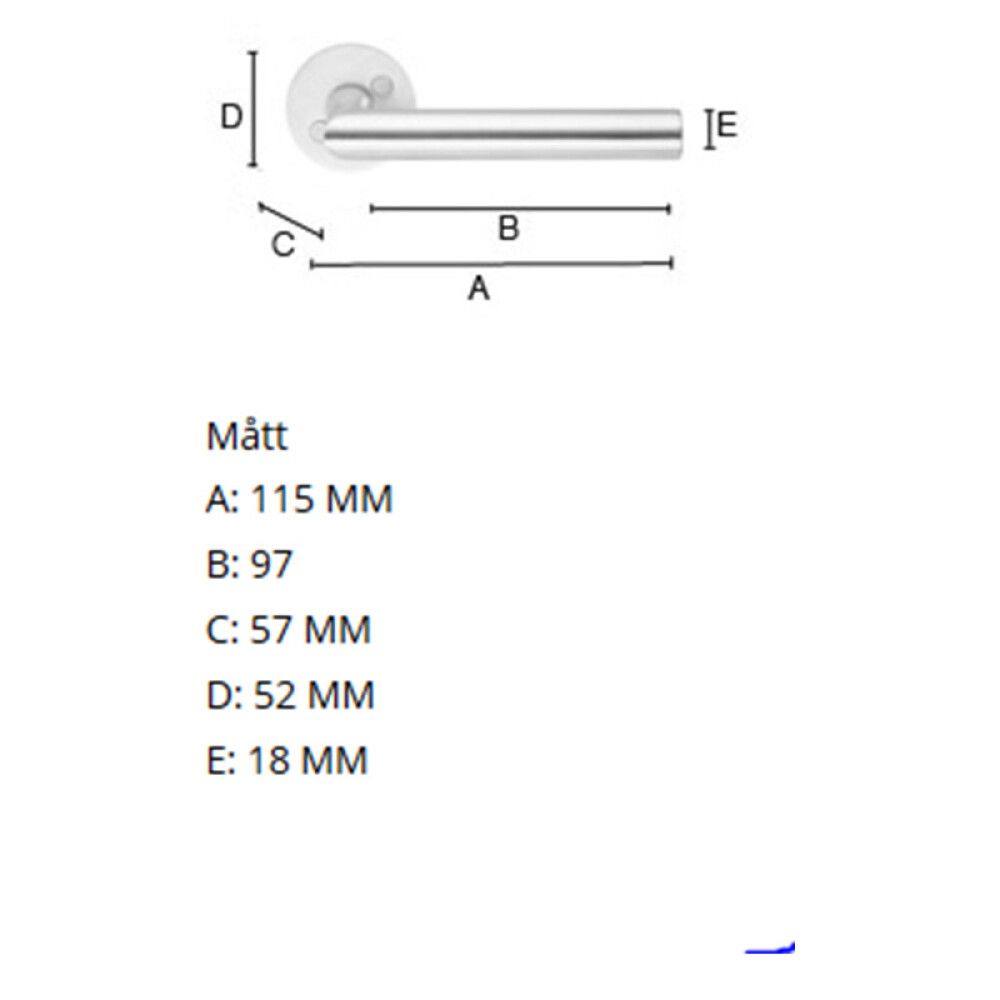 Hurðarhúnn Beslagsboden B236BNS svatur