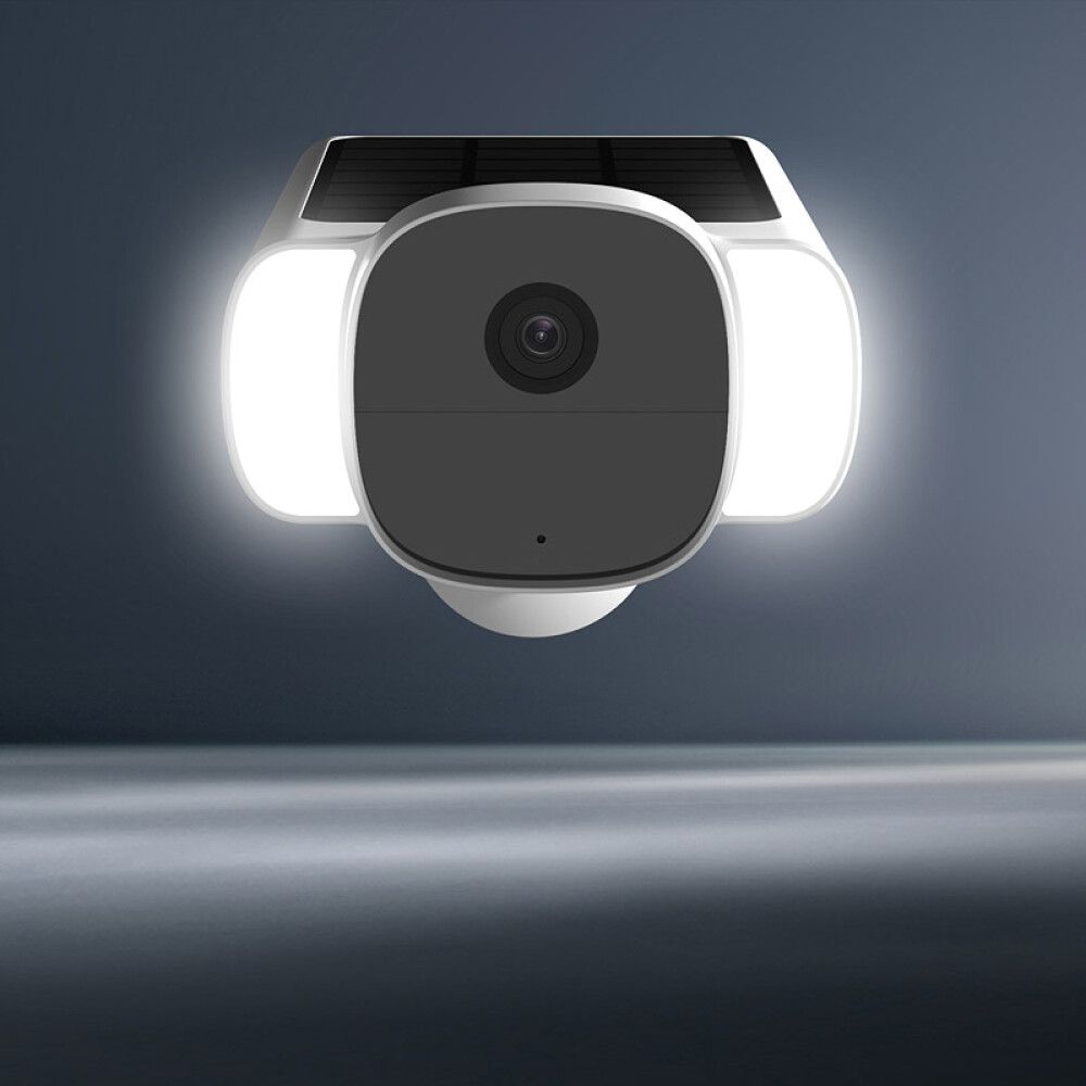 Öryggismyndavél 1080p með sólarsellu Sikkerthjem hvít