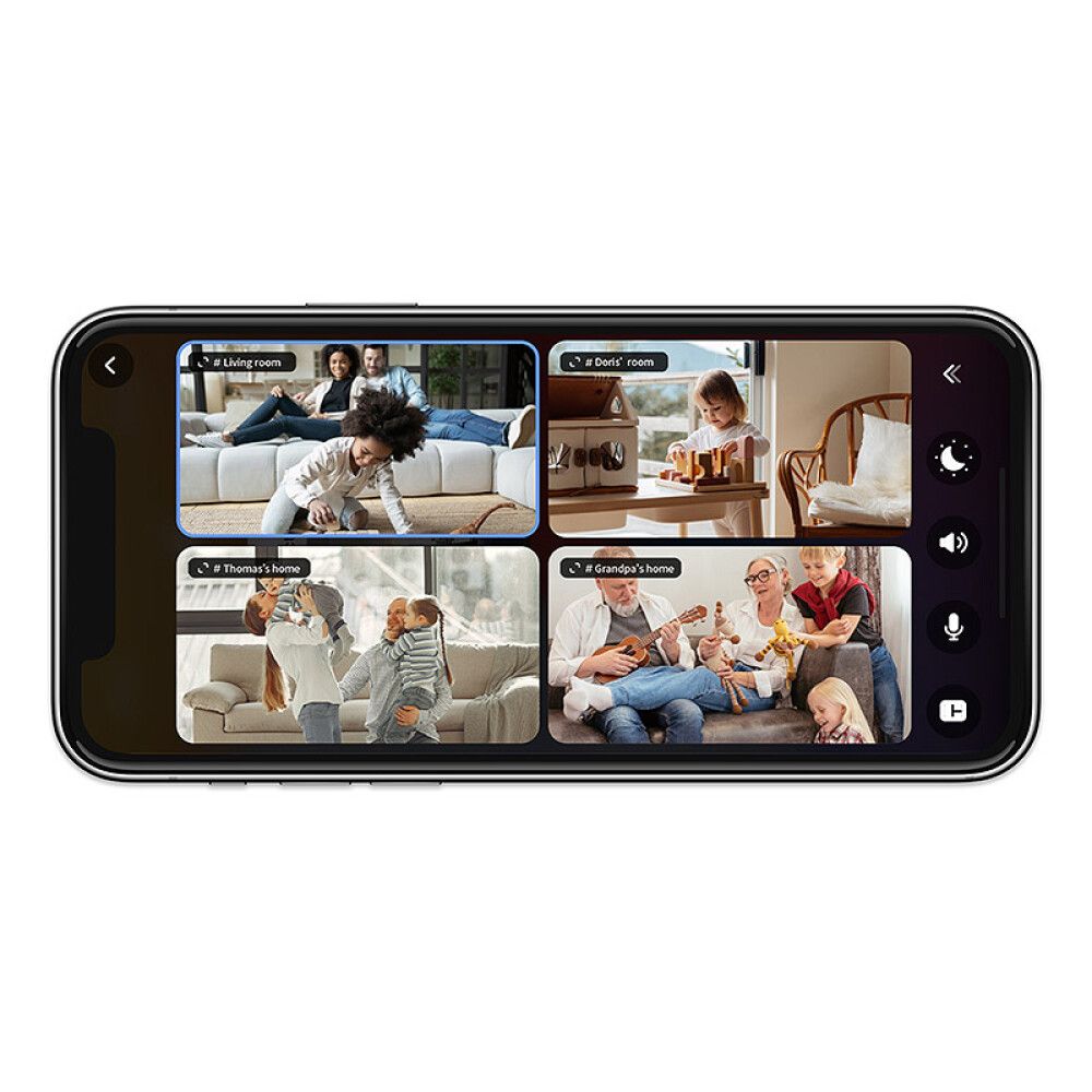 Öryggismyndavél 1080p með sólarsellu Sikkerthjem hvít