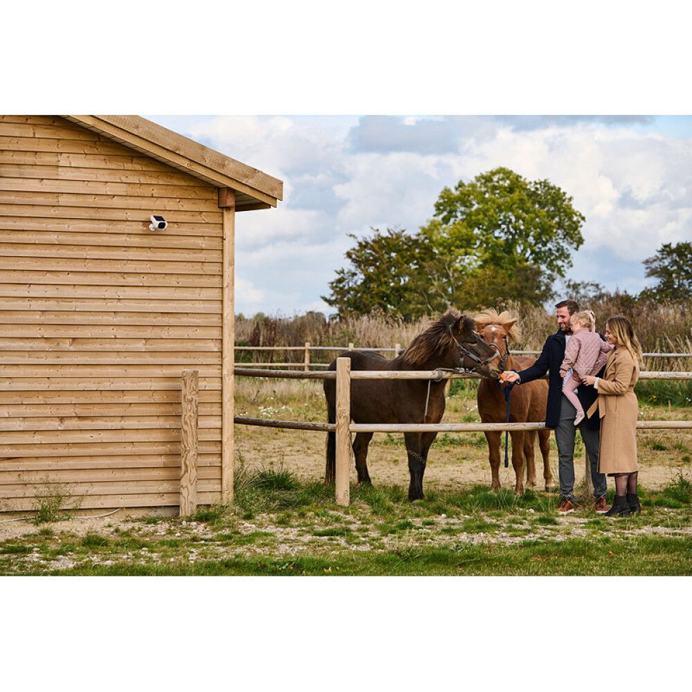 Öryggismyndavél 1080p með sólarsellu Sikkerthjem hvít