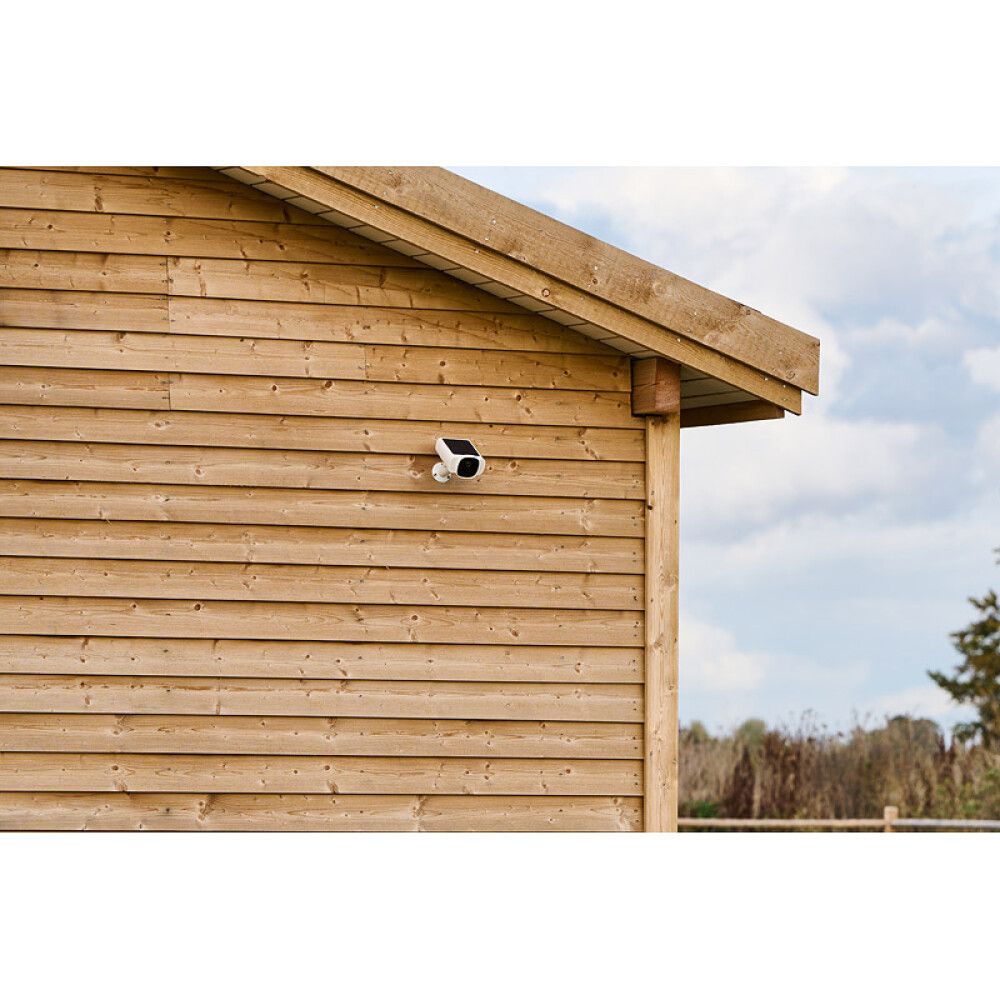 Öryggismyndavél 1080p með sólarsellu Sikkerthjem hvít