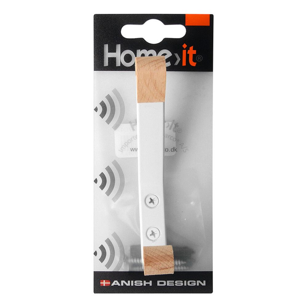 Snagi tvöfaldur hvítur 1,5x5,5x12 cm