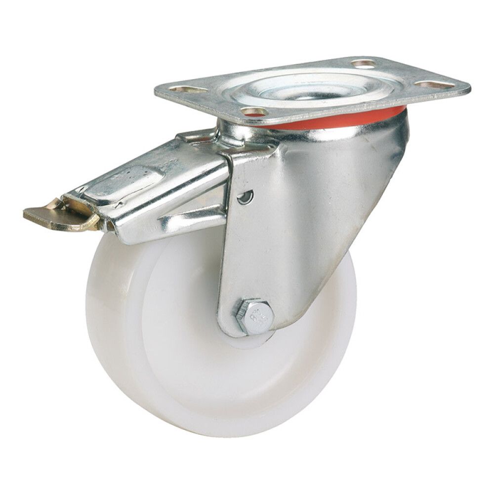 Snúningshjól með bresmu 80x30mm 150kg