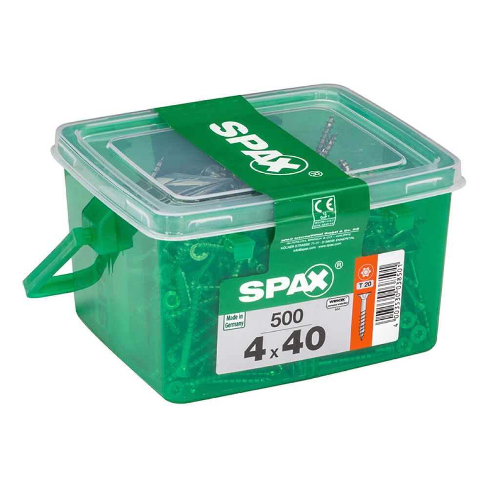 Tréskrúfur TX20 Ø4x40 mm 500 stk Spax Wirox