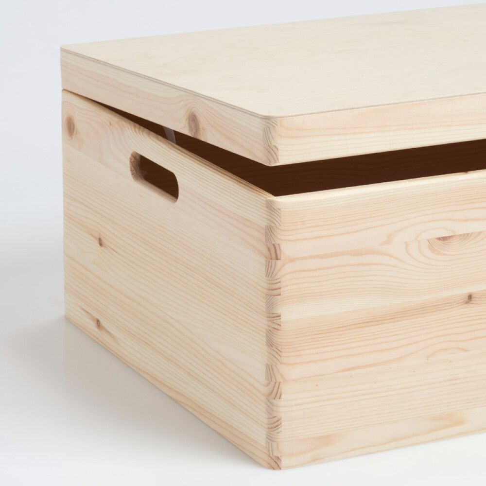 Trékassi með loki 60x40x24 cm