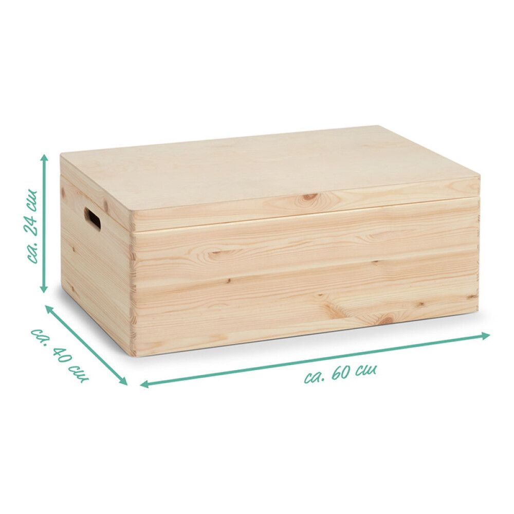 Trékassi með loki 60x40x24 cm