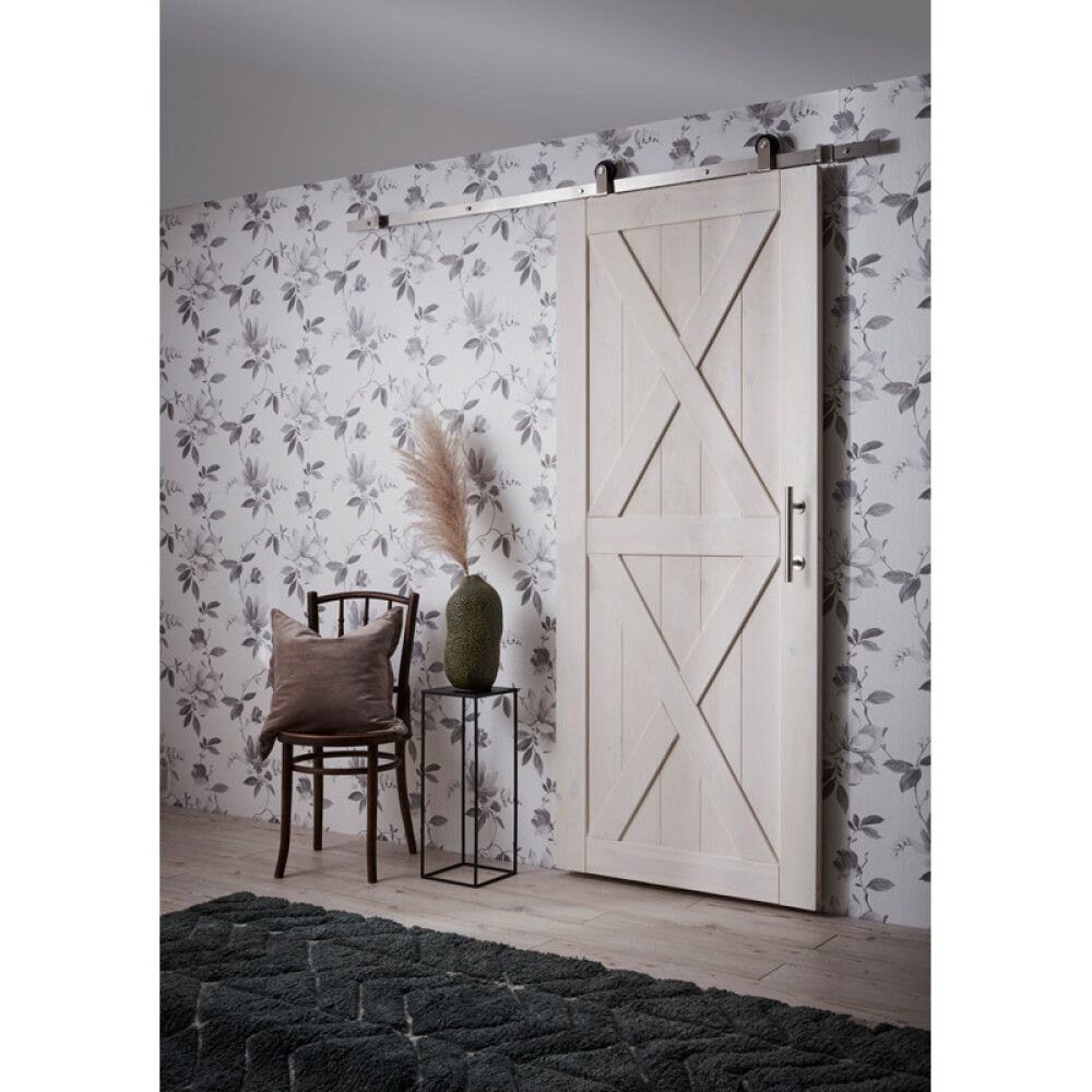 Rennihurðarbraut 200 cm Habo Retro topmount silfur