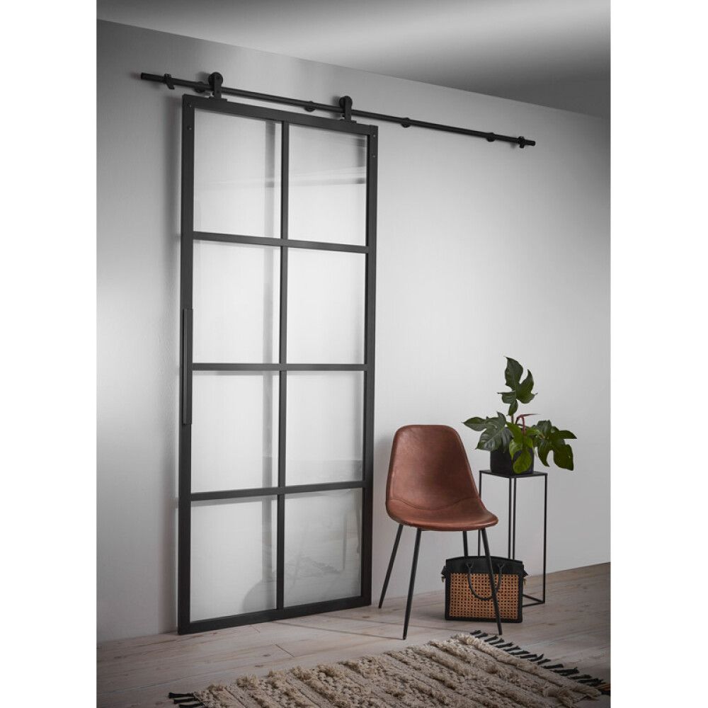 Rennihurðarbraut 200 cm Habo Style svört