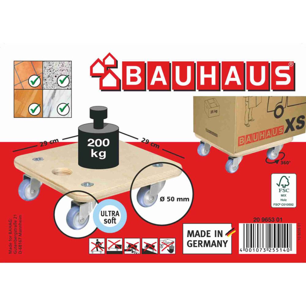 Flutningsbreti 290x290mm Wagner 250kg