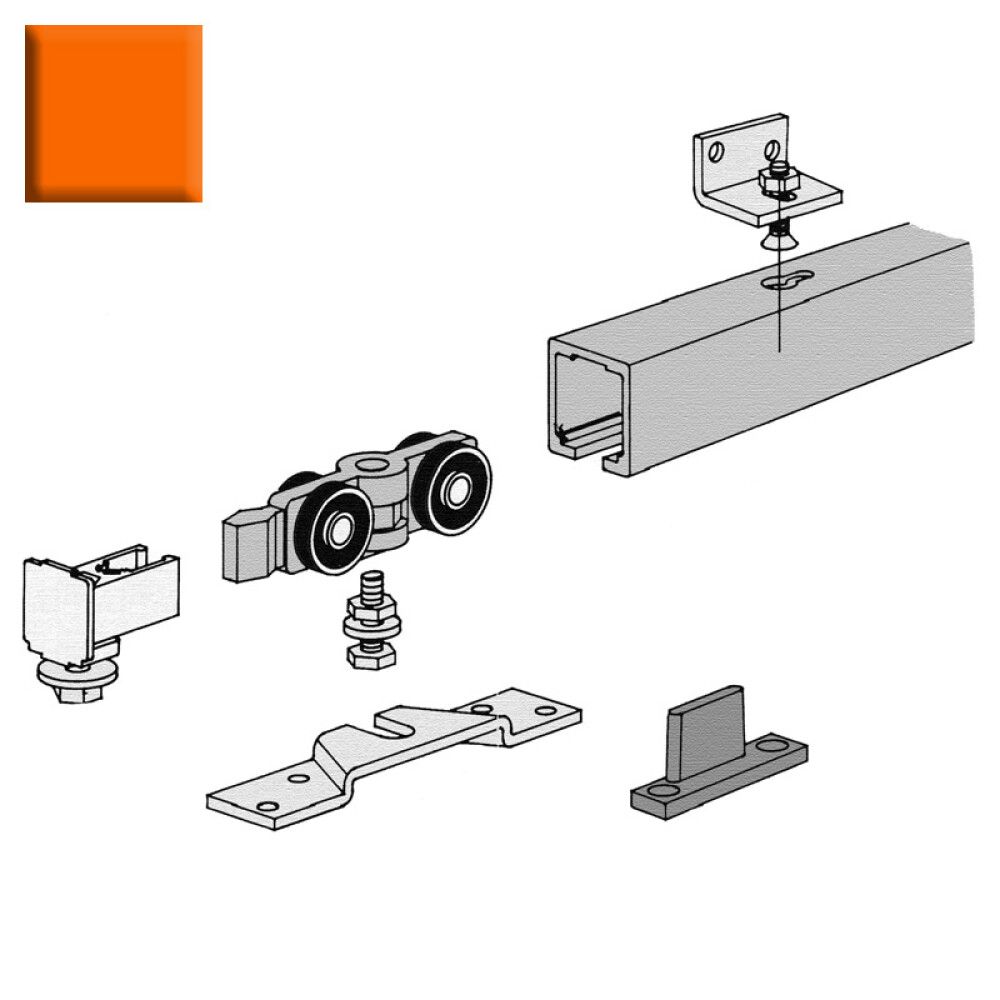 Rennihurðabraut 1900 mm hámark 80 kg