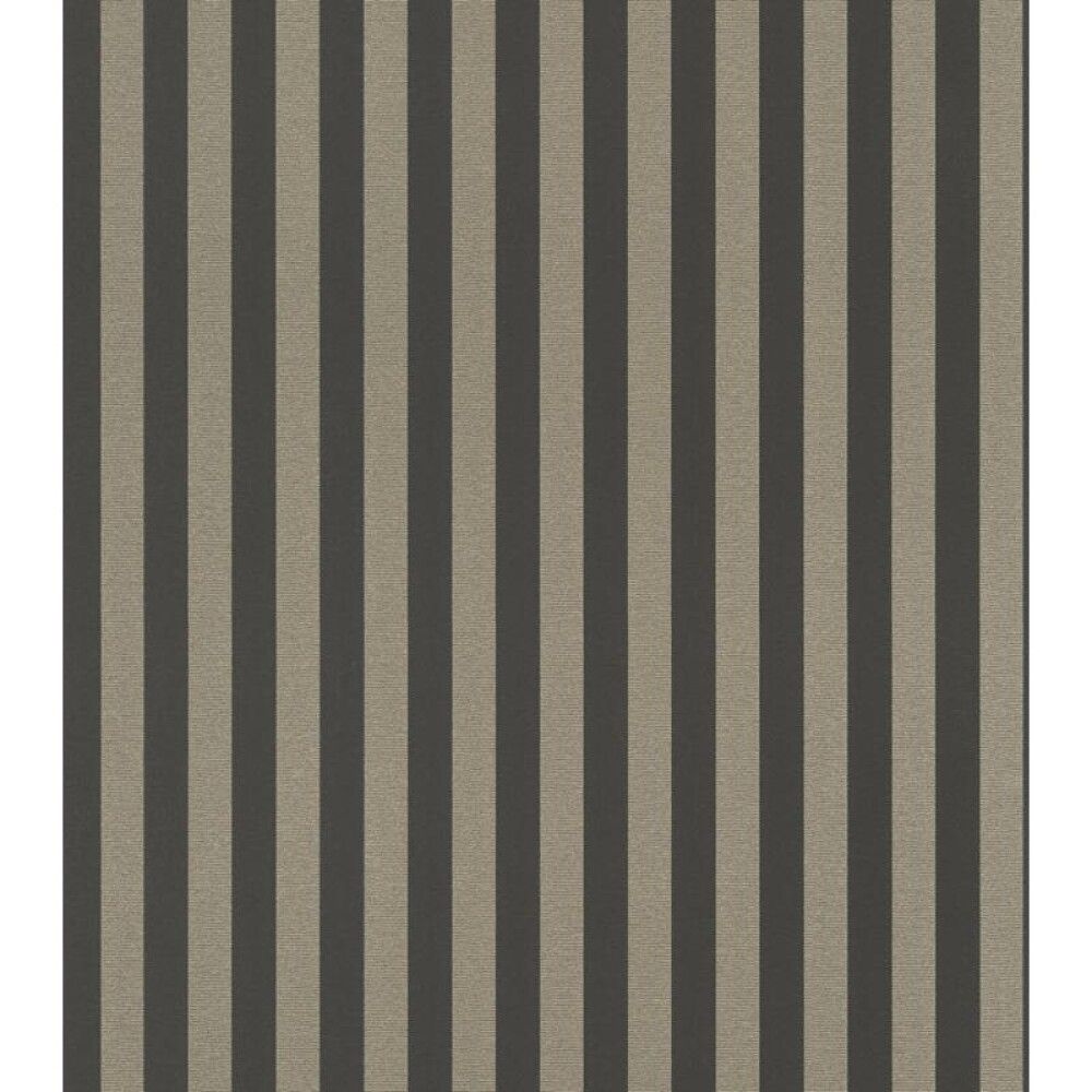 Veggfóður röndótt gylt og svart 10 x 0.53m