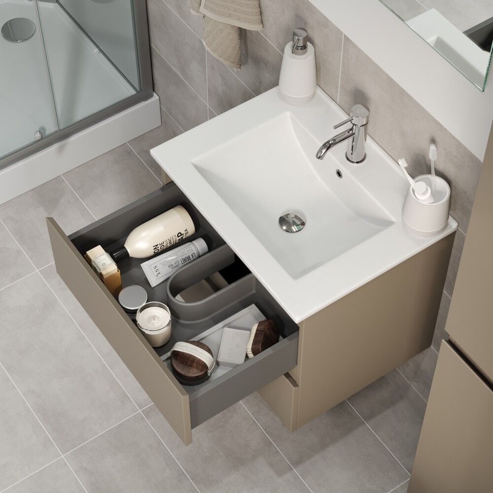 Baðinnrétting með handlaug 60 cm Camden Integrated Marakesh