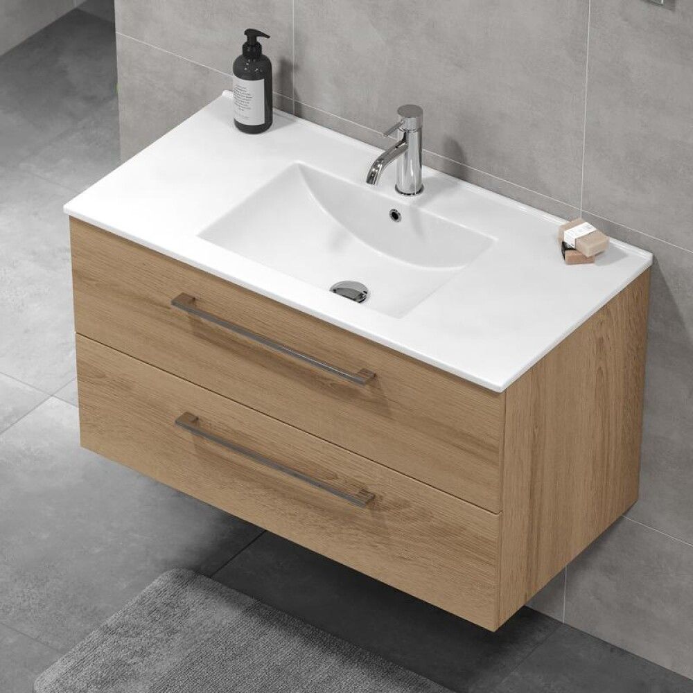 Handlaugarskápur 90cm Riva Camden mött eik