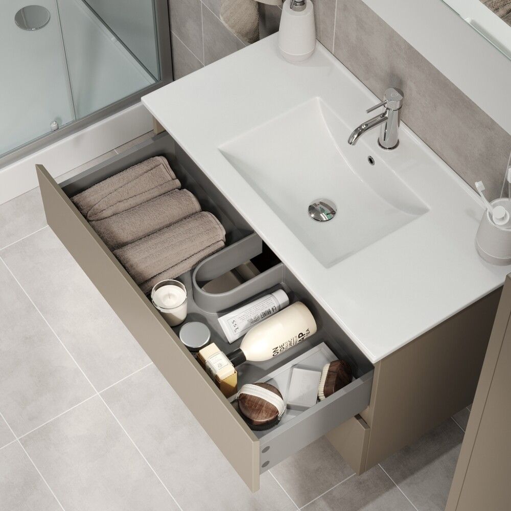 Baðinnrétting með handlaug 90 cm Camden Integrated Marakesh