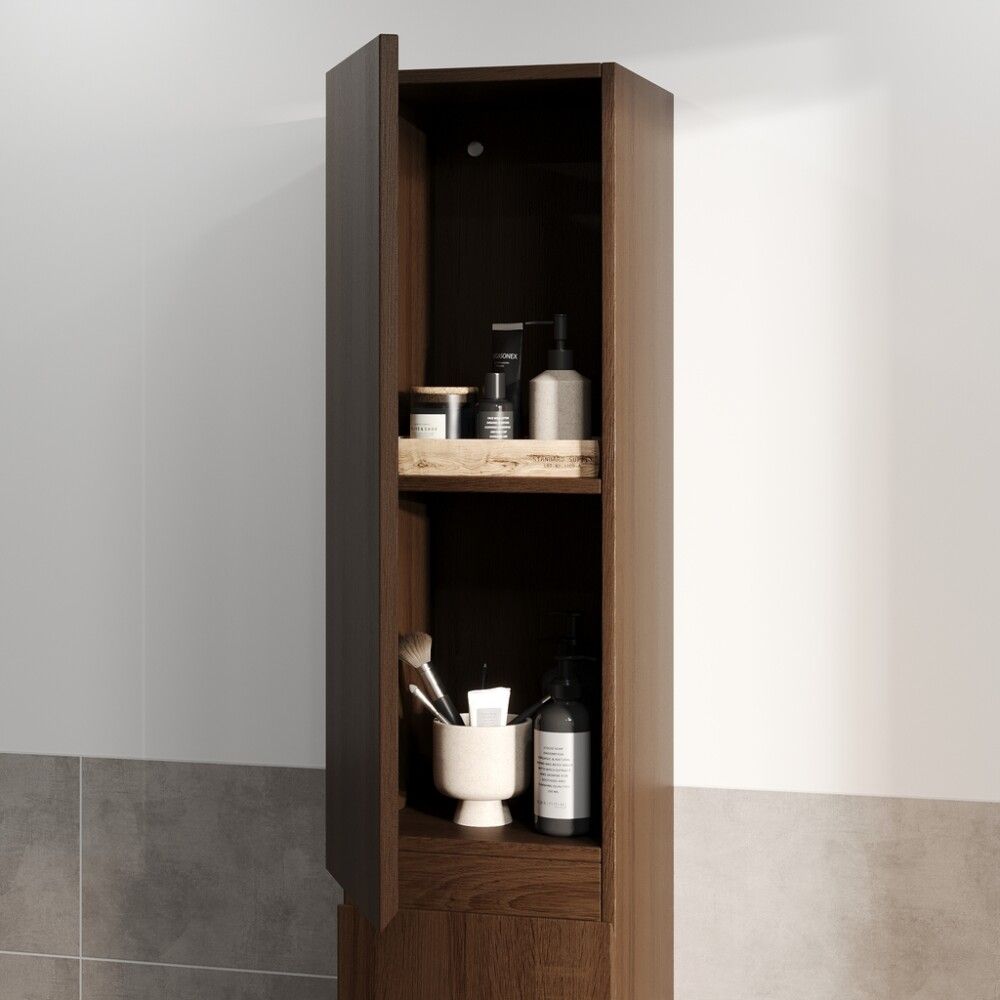 Baðskápur hár 174cm Camden Intergrated hnota