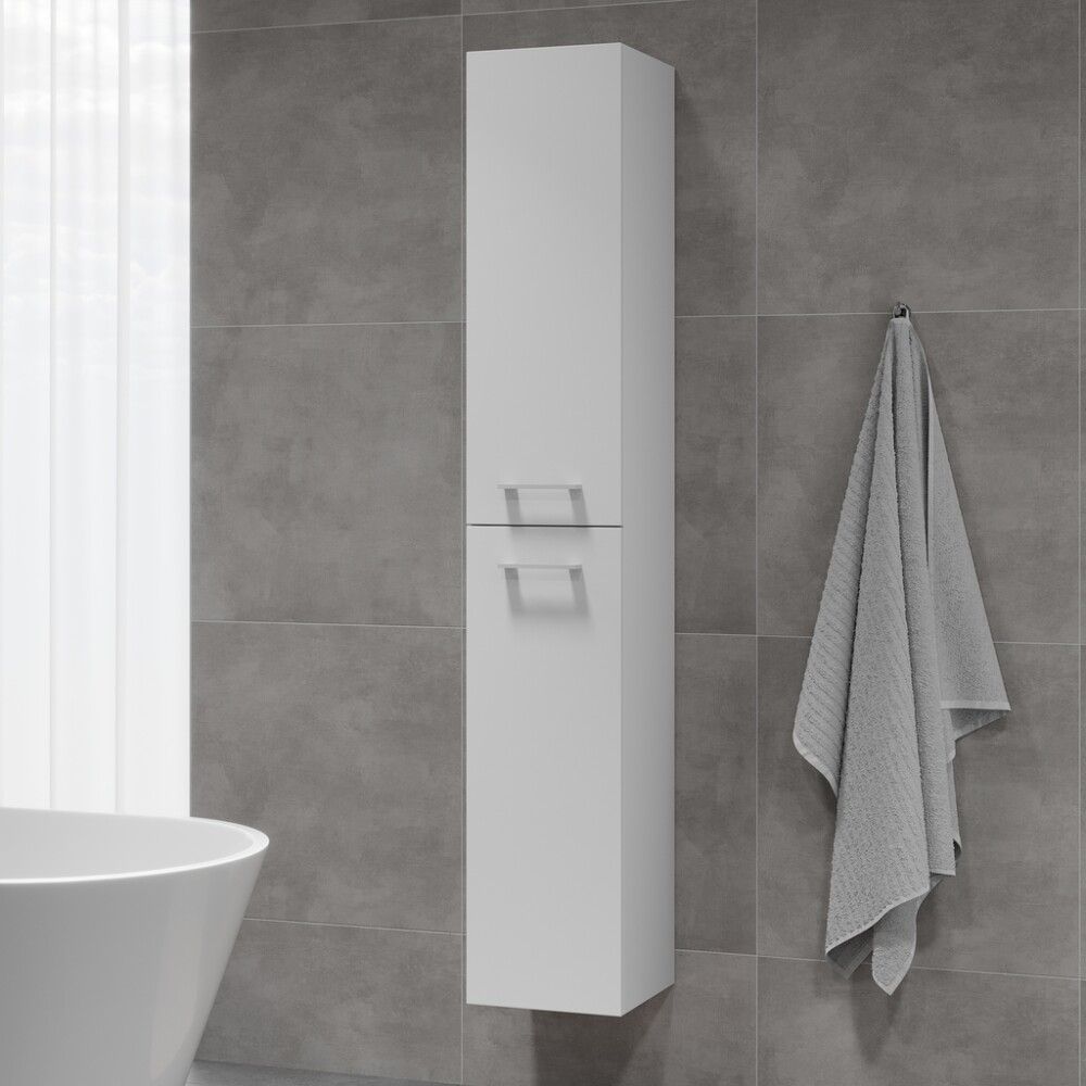 Háskápur 30x32x174cm Camden matt hvítur