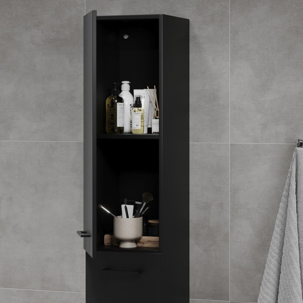 Háskápur 30x32x174cm Camden matt svartur