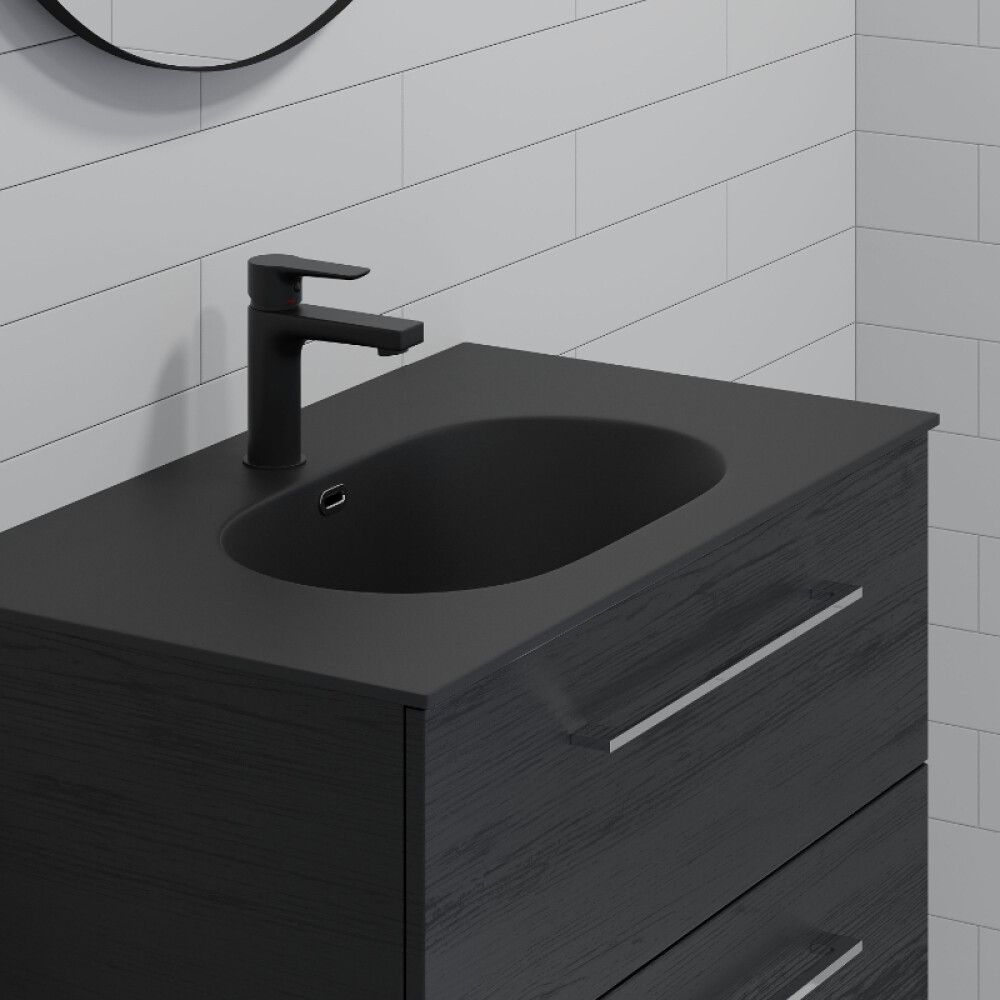 Handlaug 80x46 cm Svanholm Rendalen matt svart