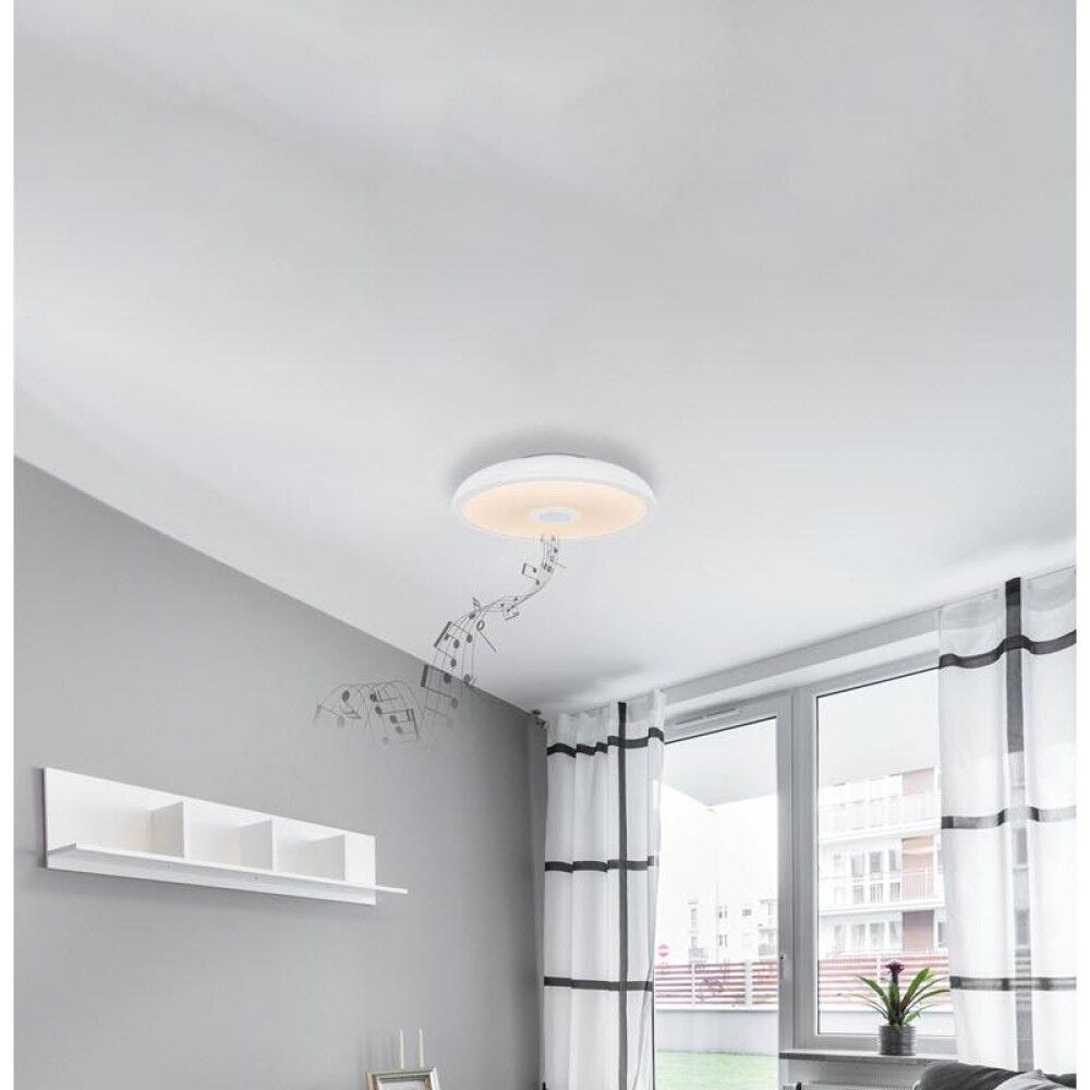 Hátalarakúpull LED 18W Raffy 3000-6500K RGB Ø28cm hvítur