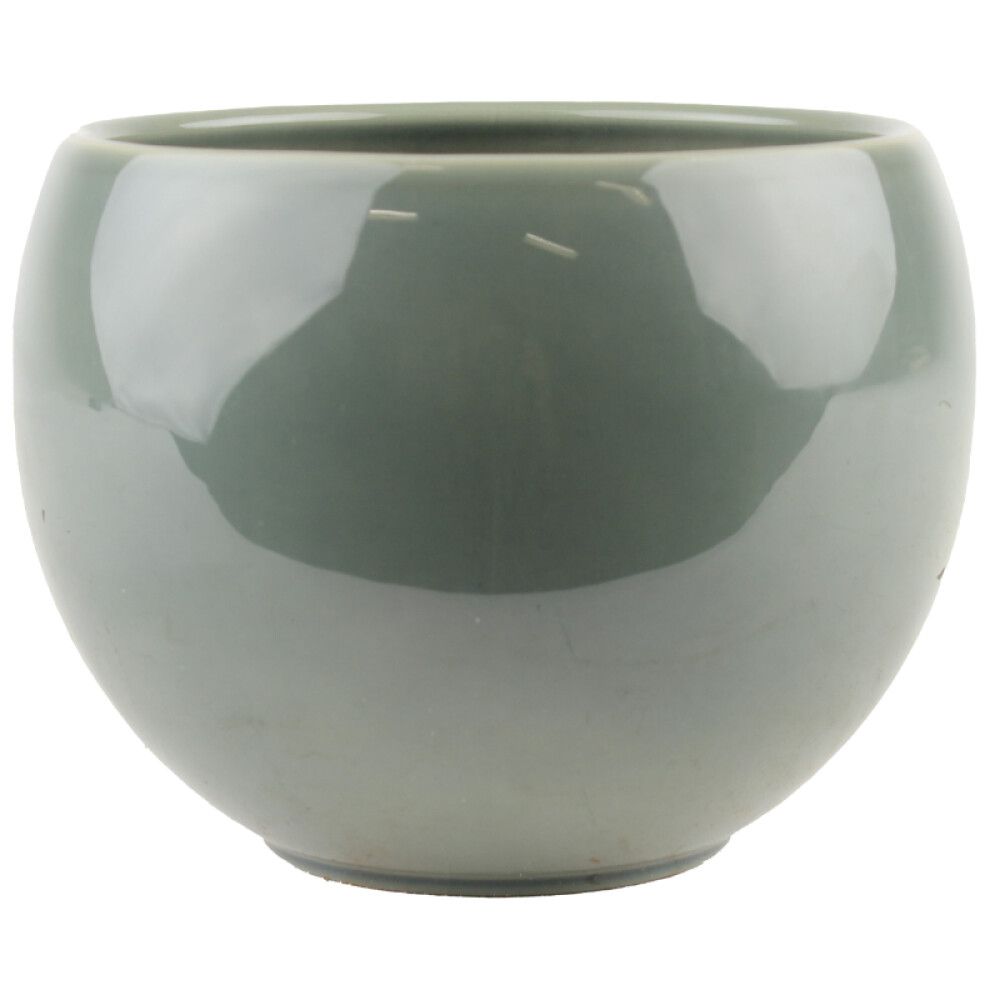 Blómapottur Luna Ø20x15cm Scan-Pot grágrænn