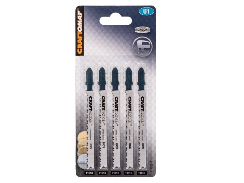 Stingsagarblöð 100 mm tré Craftomat T101B 5 stk