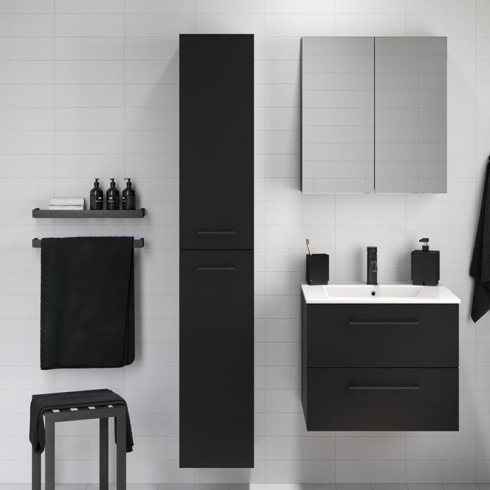 Háskápur 30x32x174cm Camden matt svartur