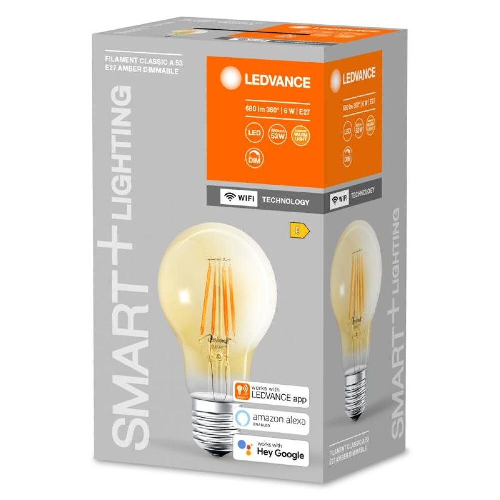 Snjallpera LED E27 2400K Wiz 6W Ø60 mm