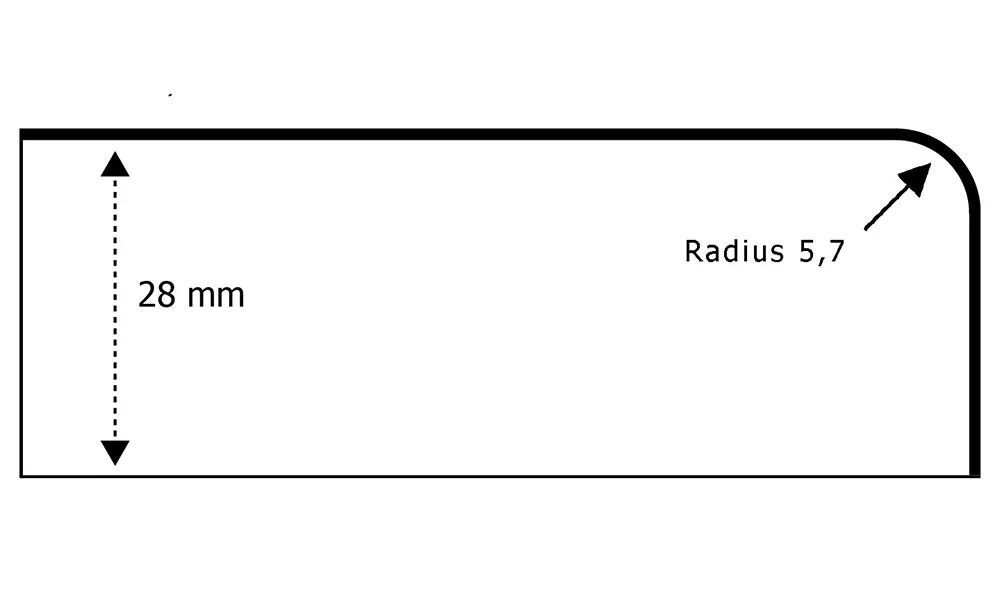 Borðplata 635x4100x28mm Wallmann Pro black slate