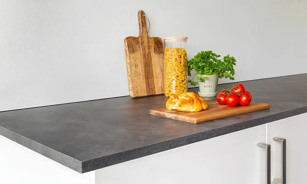 Borðplata 635x3020x22 mm Wallmann Trend slate dökkgrá