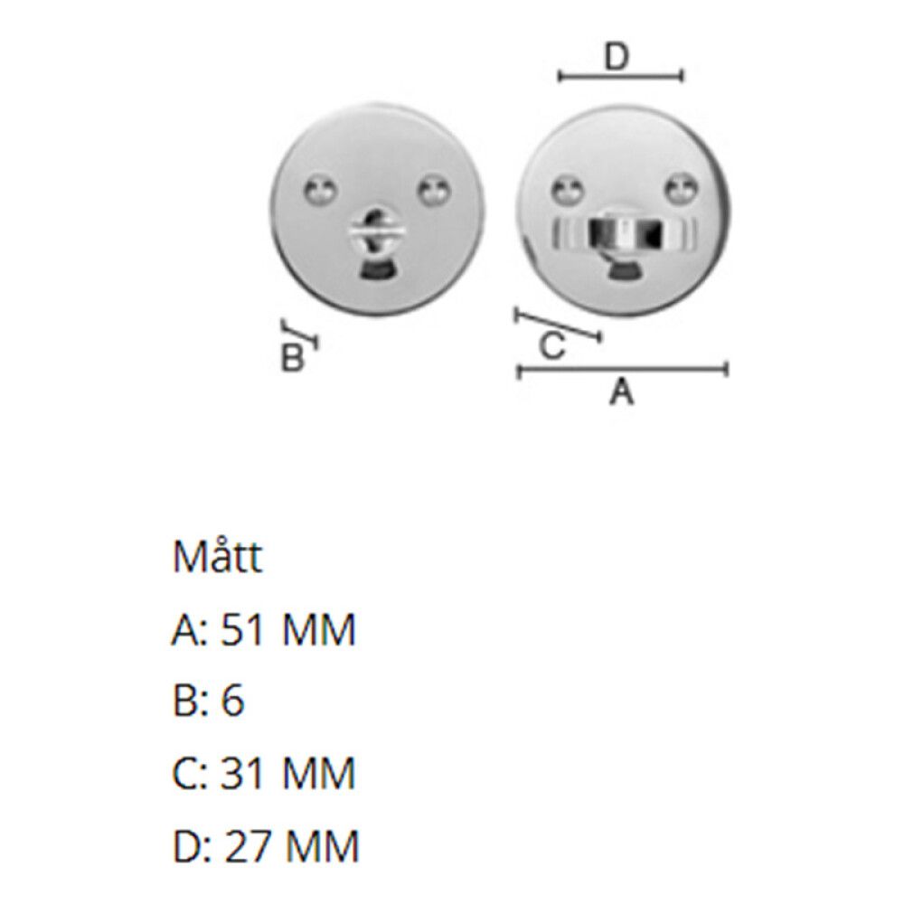 Snerill Beslagsboden B810KM burstað króm